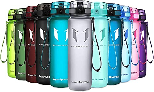Super Sparrow Bouteille d'eau - Gourde - 500ml - sans BPA - Convient pour Le Sport, la randonnée, l'école, Le Bureau, en Plein air