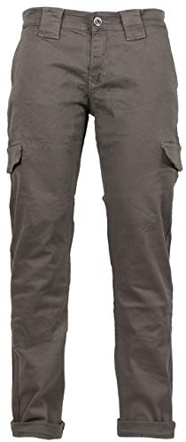 GREAT BIKERS GEAR - Pantaloni da moto con fodera protettiva in aramide ginocchiera per uomo jeans protettivi, Grigio, W30 / L32