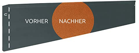 bellissa – Rasenkante Metall Corten-Stahl 118x20cm, Nutzlänge 17,25m - Flexible Rasenbegrenzung aus wetterfestem Material für saubere Rasen- & Beetabgrenzung - Beeteinfassung Kante robust & langlebig
