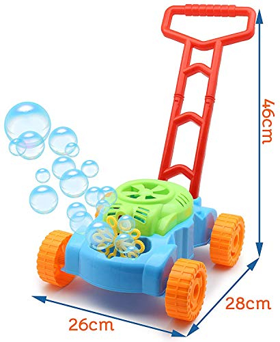 Lawn Bubble Mower Toddlers, Kids Automatic Bubble Blower Maker Machine, 760g