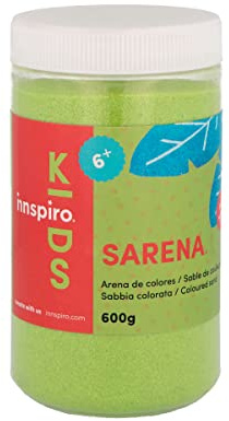 INNSPIRO Sable de couleur vert acide 600 gr, pour décoration et artisanat