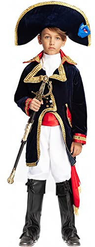 Krause & Sohn Napoleon Kostüm Bonaparte Deluxe inkl. Schwert für Kinder Gr. 134-140 Uniform historisch Fasching Karneval (140)