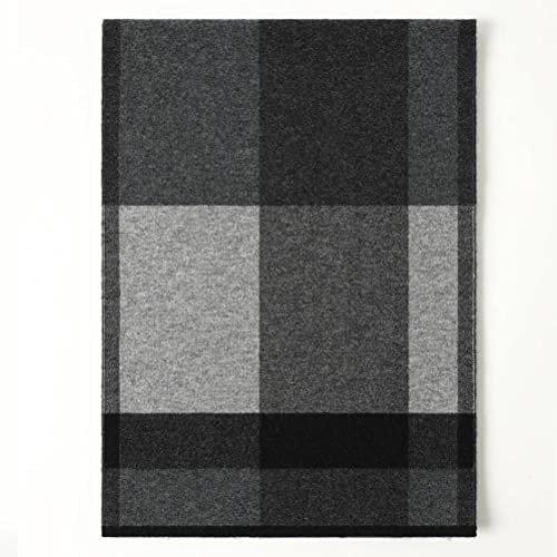 Wollschal Herbst Herbst und Winter Britisch Büste Koreaner Einfacher Männer Waizer Winter Winter Winter, Schwarz und Grau, 180 cm