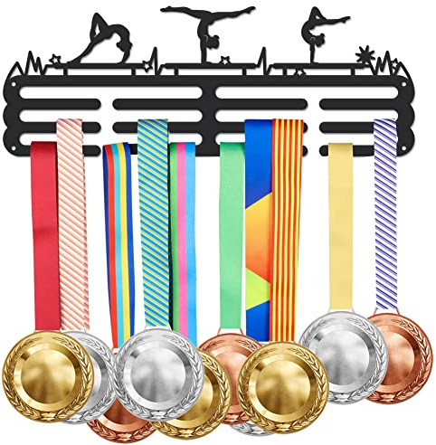 SUPERDANT Gymnastik Medaillenhalter Gymnastik Medaillen Aufbewahrung Formen Frauenturnen Medaillen Aufhänger Eisen Wandhaken Für Wettkampf Medaillenhalter Geschenk für Sportler und Kinder