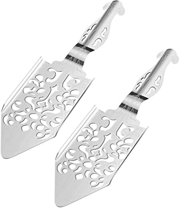 Angoily 2pièces Lot De Filtres à Absinthe Acier Inoxydable Cuillères à Absinthe Multifonction Pratiques Accessoires De Bar