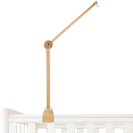 Collazoey Support mobile pour lit bébé, support mobile bébé réglable en hauteur en bois, adapté aux lits d'enfants Suspension Carillons éoliens et aux tables à langer