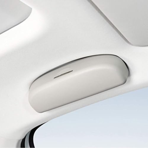 Younee Auto Brillenetui Kompatibel Mit Mercedes Benz C 180 200 300 C180 C200 C300 2017 2018, Sonnenbrille Brillenbox Aufbewahrung Visier Sonnenbrillen Halterung Zubehör,2/White