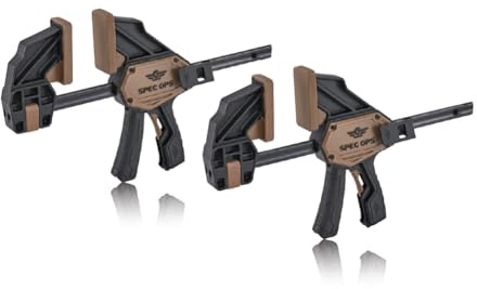 Spec Ops Trigger Clamp for Woodworking 7 Large One-Handed Bar Clamp/Spreader Heavy Duty 330 Lbs. 2-Pack