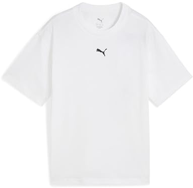 PUMA Mädchen ESS Boxy Tee G T-Shirts, PUMA White, 152
