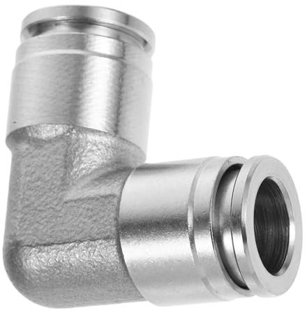 Gatuida 90degree Stainless Steel Pneumatic Connector Air Tube Quick Push Fit Air Compressor Elbow Part