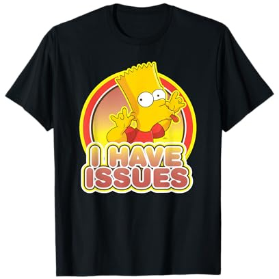The Simpsons Bart Simpson Blowing Raspberry I Have Issues Camiseta