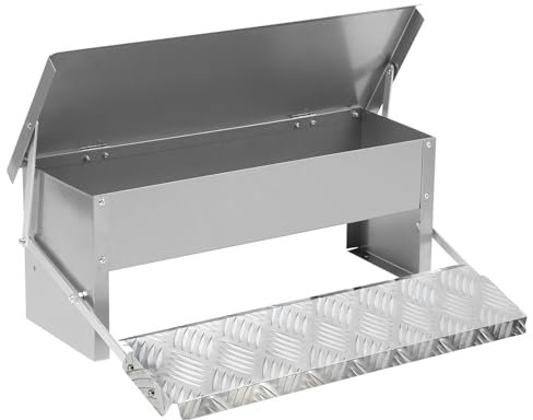 Peviasot 4x Futterautomat Hühner Futterspender 5kg, mit Deckel Futtertröge Automatisches Pedal Geflügel futterautomat, Futtertrog Hühnerfutter, Wasserdicht rattensicher