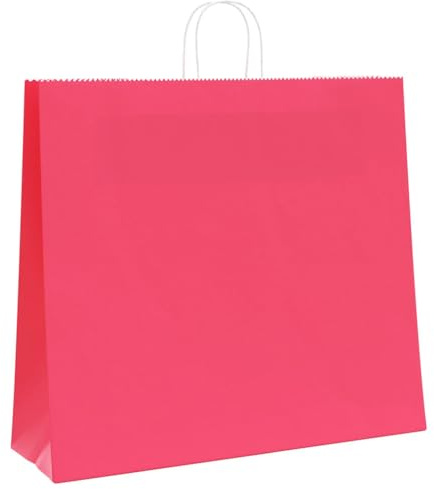 vidaXL Papiertragetaschen 50 Stk. mit Henkeln Rosa 54x15x49 cm