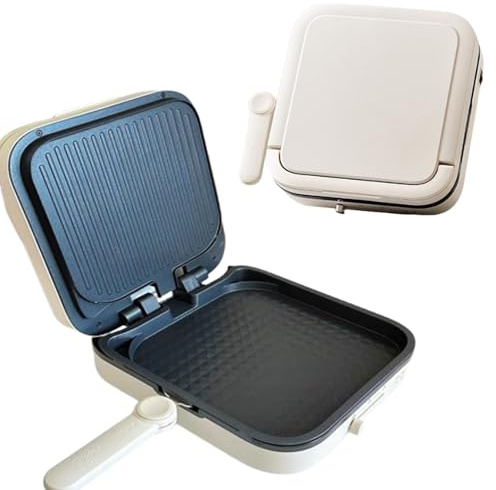 Teglia Elettrica, Forno per Pizza da Interno da 1600 W con Superficie Antiaderente, Doppi Elementi Riscaldanti, Griglia a 180° su entrambi i Lati, Pancake Elettrico da 28 cm, per Pita, Chapati