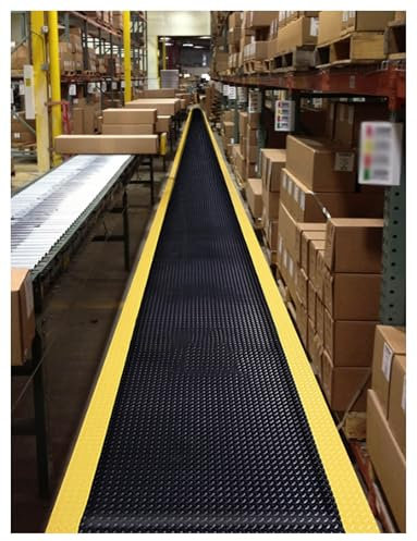 Anti-Ermüdungsmatte Diamantplatte Ergonomische Matte, 100 cm Breite Industrielle Anti-Ermüdungs-Bodenmatte, Ergonomische Arbeitsplatzmatte 20 mm dick(Black,100x20cm)