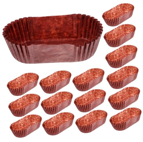 ULTECHNOVO 1000pezzi Pirottini Di Carta Ovali Forma Barca Resistenti Al Calore Per Cupcake e Muffin Teglie Anti-grasso Per Panificazione e Dolci Adatti Feste Ristoranti e Pasticcerie