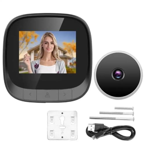 Judas de porte électronique 2,4 pouces avec infrarouge, écran LCD, caméra judas numérique, objectif grand angle de 90 degrés, mémoire intégrée