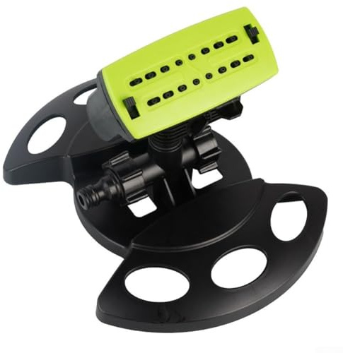 Jotekonoby Aspersor oscilante para jardín, pulverizador de agua de 16 boquillas con cobertura de pulverización de 360 grados, sistema de riego ajustable para césped y flores (B)