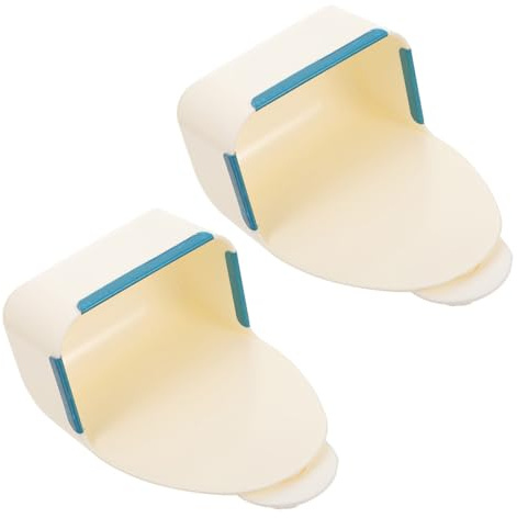 Mikikit Lot de 2 Mangeoires Suspendues en Plastique Blanc pour Lapins et Petits Animaux, Gamelles Anti-Renversement Compactes, Support Facile à Fixer, Accessoire pour Cage Pratique