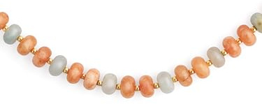 SINGULARU - Collar Ámbar Stones. Acero con Baño en Oro de 18 Kt y Piedra Natural. Joyas Para Mujer.