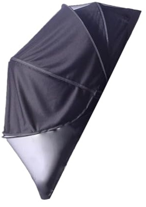 para cochecito – Parasol UPF50+ para cochecito con cobertura completa, extensor de toldo con cremallera bidireccional, diseño transpirable | PVC negro plegable 32 x 30 cm ligero