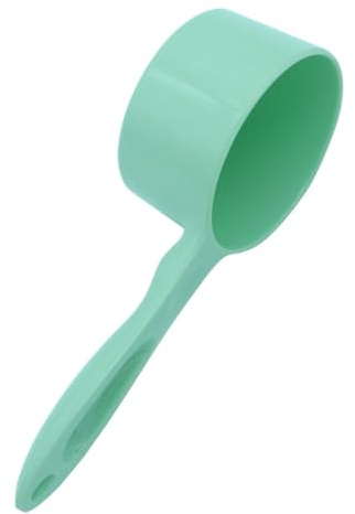 NESTINGHO Cuchara Medidora para Comida de Perros y Gatos de Plástico Verde, Resistente y Fácil de Colgar, Adecuado para Medir Alimentos y Servir Pienso Hogar