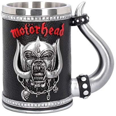 Nemesis Now B4121M8 Motorhead Tankard Mug 14cm Black, Resin w/Stainless Steel Insert