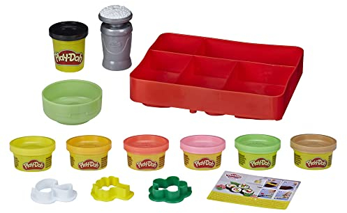 Play-Doh Kitchen Creations Sushi Play Food Set for Kids 3 Years and Up with Bento Box and 9 Non-Toxic Cans, E79155L0