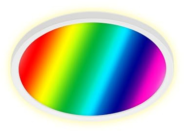 BRILONER Leuchten - LED Panel, Deckenleuchte dimmbar, Deckenlampe, RGB, Farbsteuerung, Backlight, inkl. Fernbedienung, 15 Watt, 1.850 Lumen, 4.000 Kelvin, Weiß, Ø 29,3cm