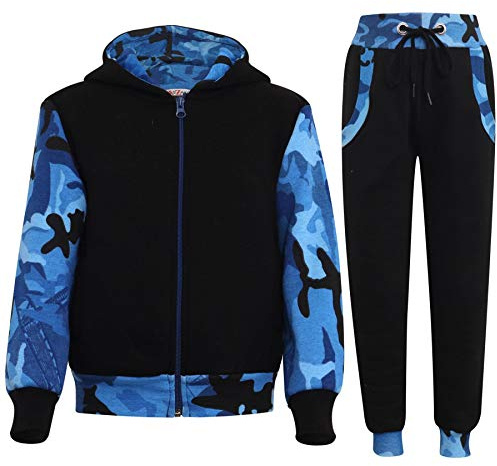A2Z 4 Kids Hooded Tracksuit Jogging Suit Fleece Top Bottom Set Youth