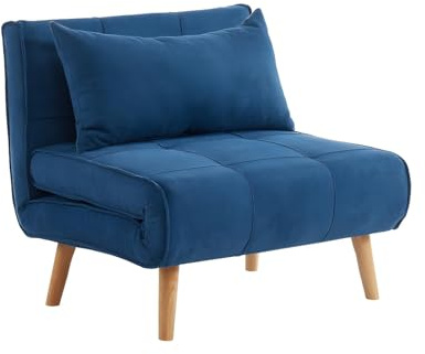 Vente-unique - Schlafsessel 1 Chila - Polyester - blau