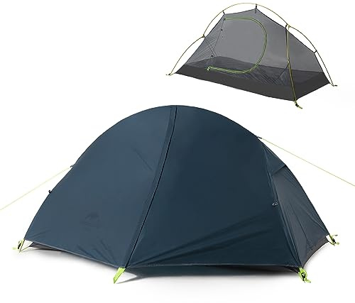 Naturehike Bikepacking 1 Person Tent, Waterproof Easy Set up Free Standing Single Person Tent, Lightweight Backpacking Tent for 1 Person, One Person Tent with Footprint Included