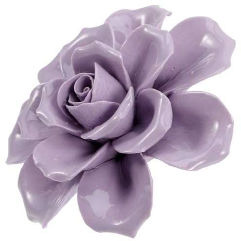 Ceramic Flowers on The Wall Ceramic Decor Vintage Home Decor Vintage Decor Floral Wall Art Housewarming Floral Wall Sculpture Ceramics Purple Wall Art Decoration Flower Adorn