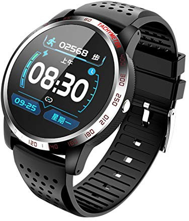 QESTO AKK Test Smart Watch W3 ECG + PPG HRV Blood Pressure Heart Rate Monitor Activity Tracker Men's IP67 Waterproof Sports Smartwatch(D)