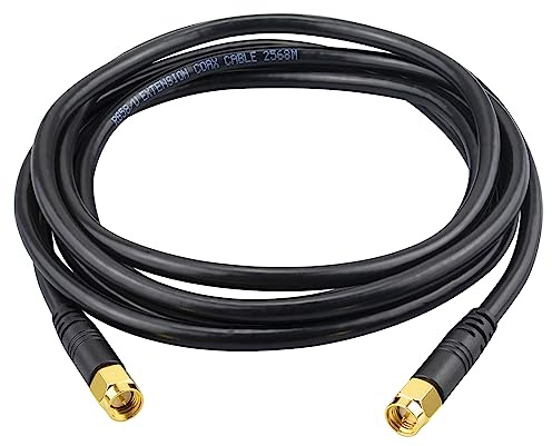 BOOBRIE Cavo coassiale SMA maschio RG58/U, 2 m, cavo coassiale SMA maschio a SMA maschio, cavo coassiale RF a bassa perdita SMA maschio a maschio, per dispositivi di rete router wireless WIFI Antanna