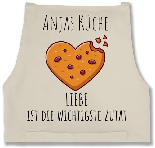 Geschenk mit Namen personalisiert by Shirtracer - Schürze - Backschürze - Liebe ist die wichtigste Zutat mit Name I Geschenk Backen I Geschenk Hobbybäcker