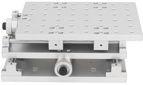 Banco Lavoro Mobile a 2 Assi, Banco Lavoro 2D Ad Alta Precisione con Cuscinetto Stabile XY Manuale Ad Alta Resistenza Antiruggine per Incisore