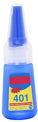 Super Glue, 401 Superglue liquide, colle sèche rapide polyvalente, super colle pour collage des matériaux poreux tissu en cuir en bois