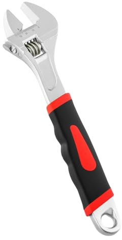 QWORK® Rollgabelschlüssel 300 mm - Max. 40 mm Maulweite - Verstellbarer Schraubenschlüssel mit Ergonomischer Griff