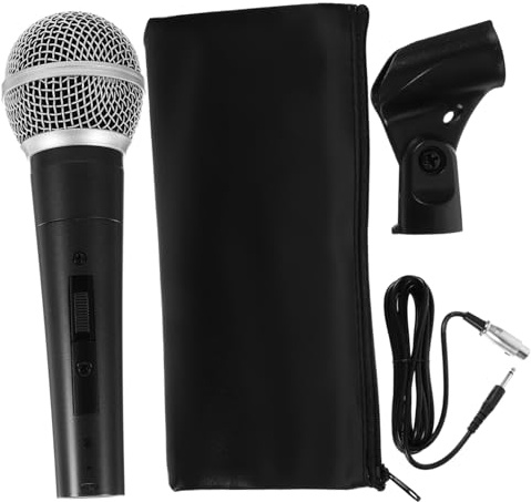 ibasenice Microfono Dinamico con Filo per Voce, Classico da Palco | Griglia Sferica, Colore Nero, Design Ergonomico, Costruzione Robusta, Adatto a Speaker e Performer