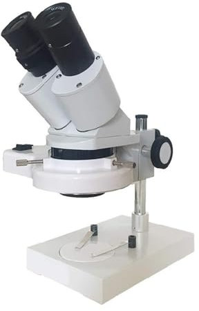 Microscopio binoculare, microscopio industriale illuminato 10x-20x-30x-40x w / wf10x oculare per uso biologico e applicazioni didattiche(With Light,10X and 30X)