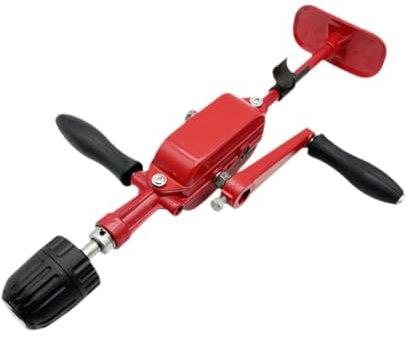 EHJRE Trapano a manovella per lavorazione del legno, utensile manuale, macchina per maschiatura a manovella a due ingranaggi, per uso professionale