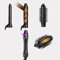 GLAMUP 3 in 1 Rotating Curling Iron, 2 Barrel(1-1.25) Automatic Curling Wand & Thermal Brush Set, Beach Waves, Hair Curler for Medium & Long Hair, MCH Fast Heating, Ceramic Coating, Gift Set