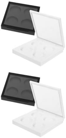 FRCOLOR 4stücke Praktische Kosmetik Aufbewahrungstrays Für Lidschatten Und Lippenstift Weiße Fächer Mit Fenster Für Reise Ordentlichen Lagerung Von Make-up
