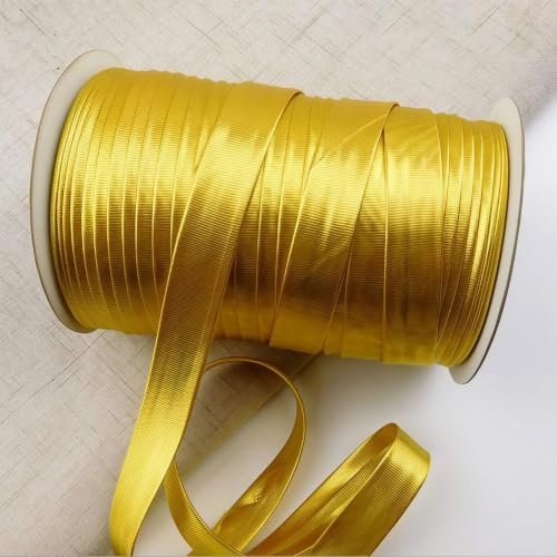 1 Rolle Schrägband Gold zum Nähen Paspeln Säumen Basteln Quilten