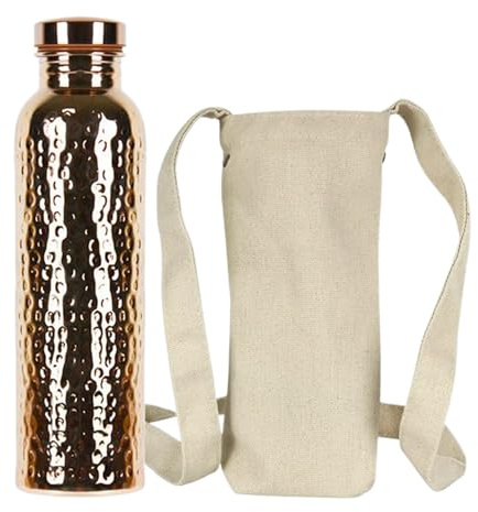 Borraccia in rame da 2 litri, con beccuccio, isolata a prova di perdite, con borsa, portatile, per palestra, campeggio, viaggi