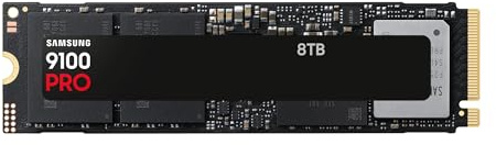 Samsung Memory MZ-VAP8T0BW 9100 PRO 8TB Internal SSD, PCIe 5.0 x4, NVMe 2.0, SSD Designed for Pros & Gamers, Compatible with PC & Laptops, 5 Year Limited Warranty (UK Version)