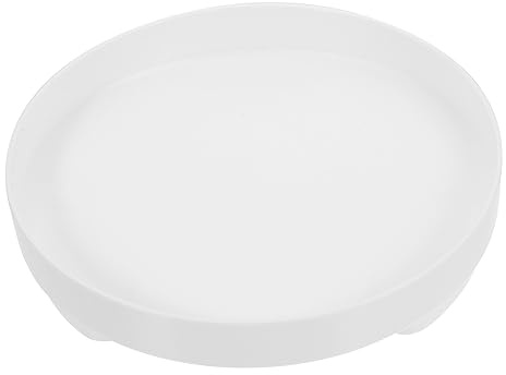 TOVINANNA Bandeja Redonda de Almacenamiento para Cosméticos y Accesorios de Escritorio Organizador Multifuncional de Joyería y Objetos Diseño Elegante y de Limpiar Blanco