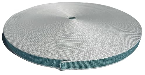 Cinta para Persianas 20 mm de Ancho 50 m - Color Blanco, Beige, Gris, Bronce, Negro | Cuerda de repuesto para Carretes de Persiana | Resiste los Rayos UV | Varias Opciones (Verde, 20mm 50m)