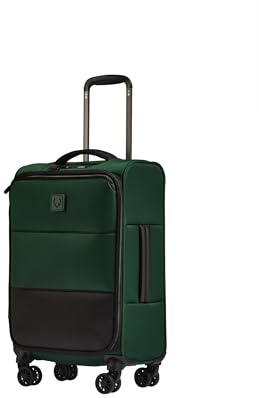 Antler Soft Stripe Carry-On Luggage, Antler Green, 21.7x13.8x9.1-11, 45L